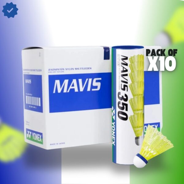 Yonex Mavis 350 Nylon Badminton Shuttlecock x10 Tubes (Yellow)